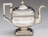 Silver teapot george washington riggs, georgetown, dc (1805-1810) and baltimore, md (1810-1848)
