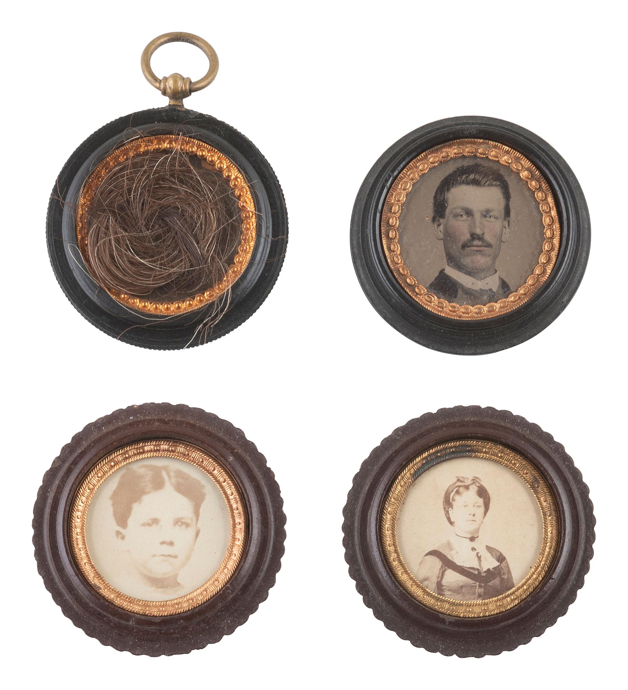 [EARLY PHOTOGRAPHY]. 8 black and brown "oreo" cases.