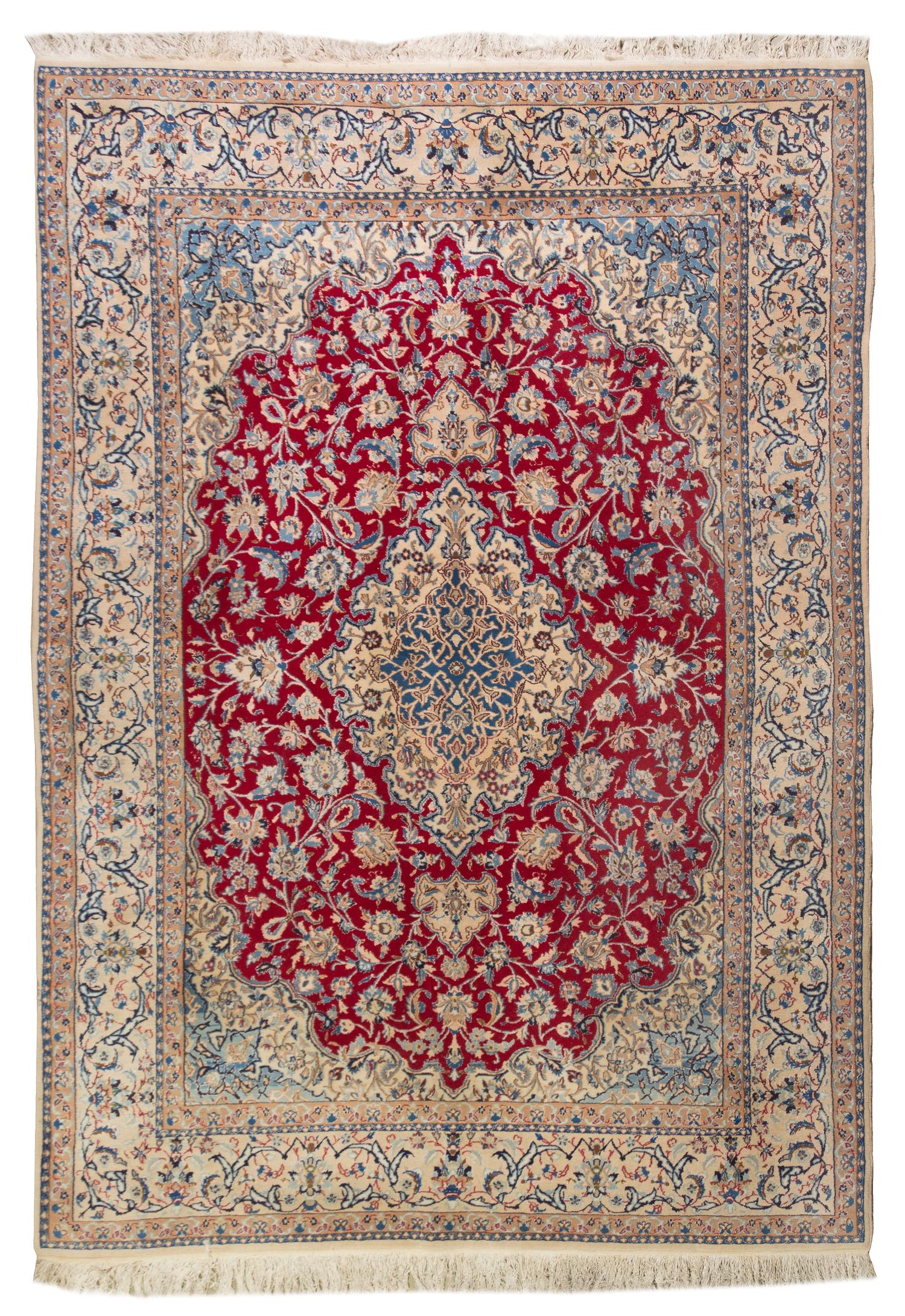 An Isfahan Wool Rug, 10 feet 8 inches x 7 feet.