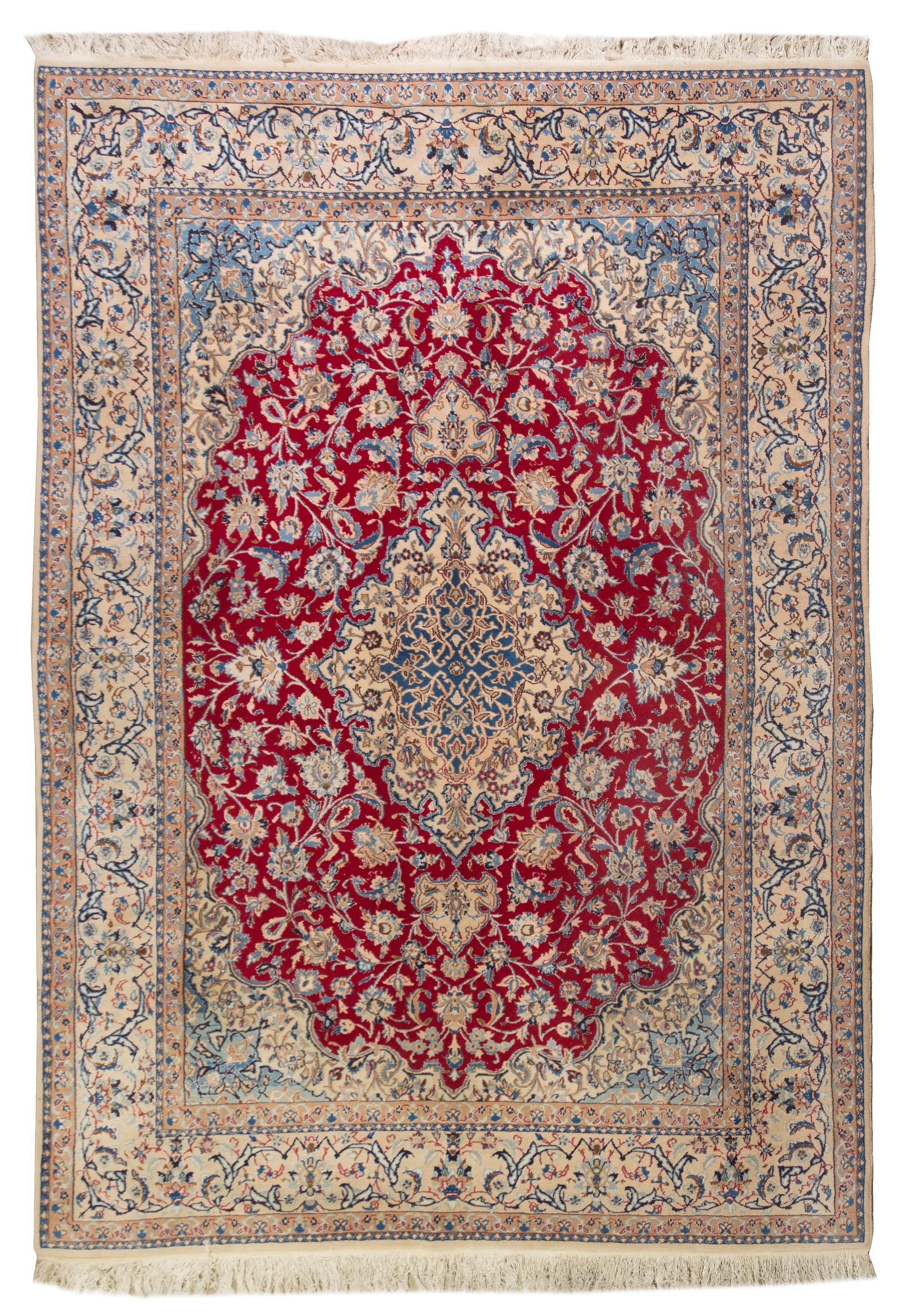 An Isfahan Wool Rug, 10 feet 8 inches x 7 feet.