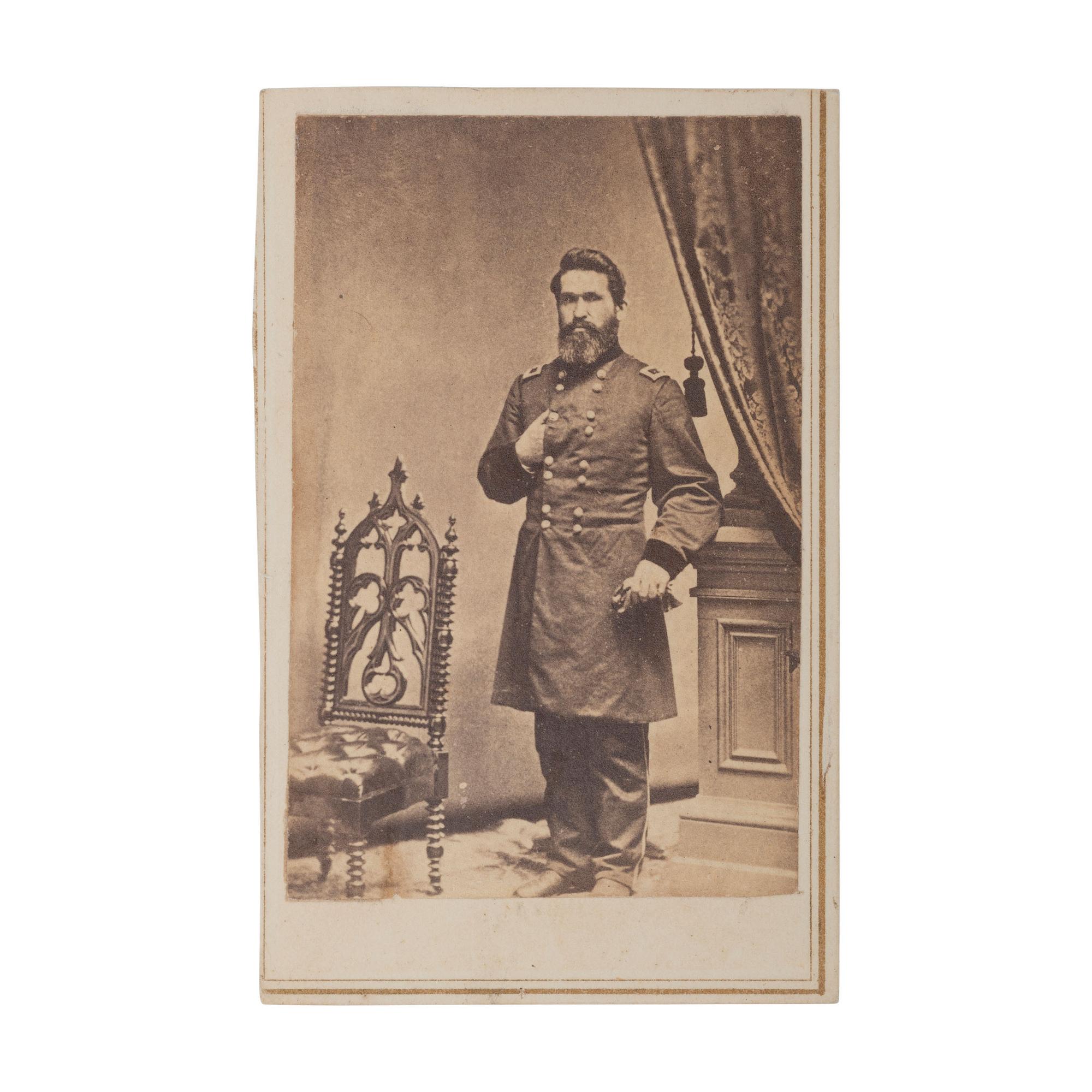 Presentation Grade Clauberg Cavalry Officer's Sword Inscribed to General James G. Blunt with CDV