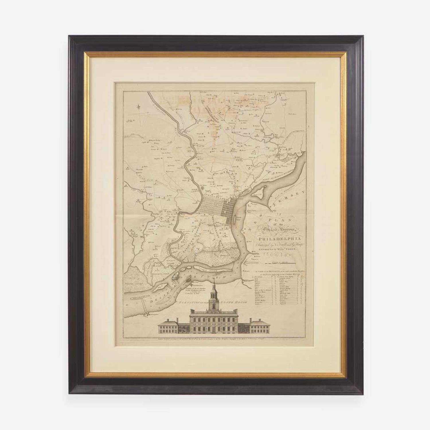 [American Revolution] Faden, William A Plan of the City and Environs of Philadelphia...