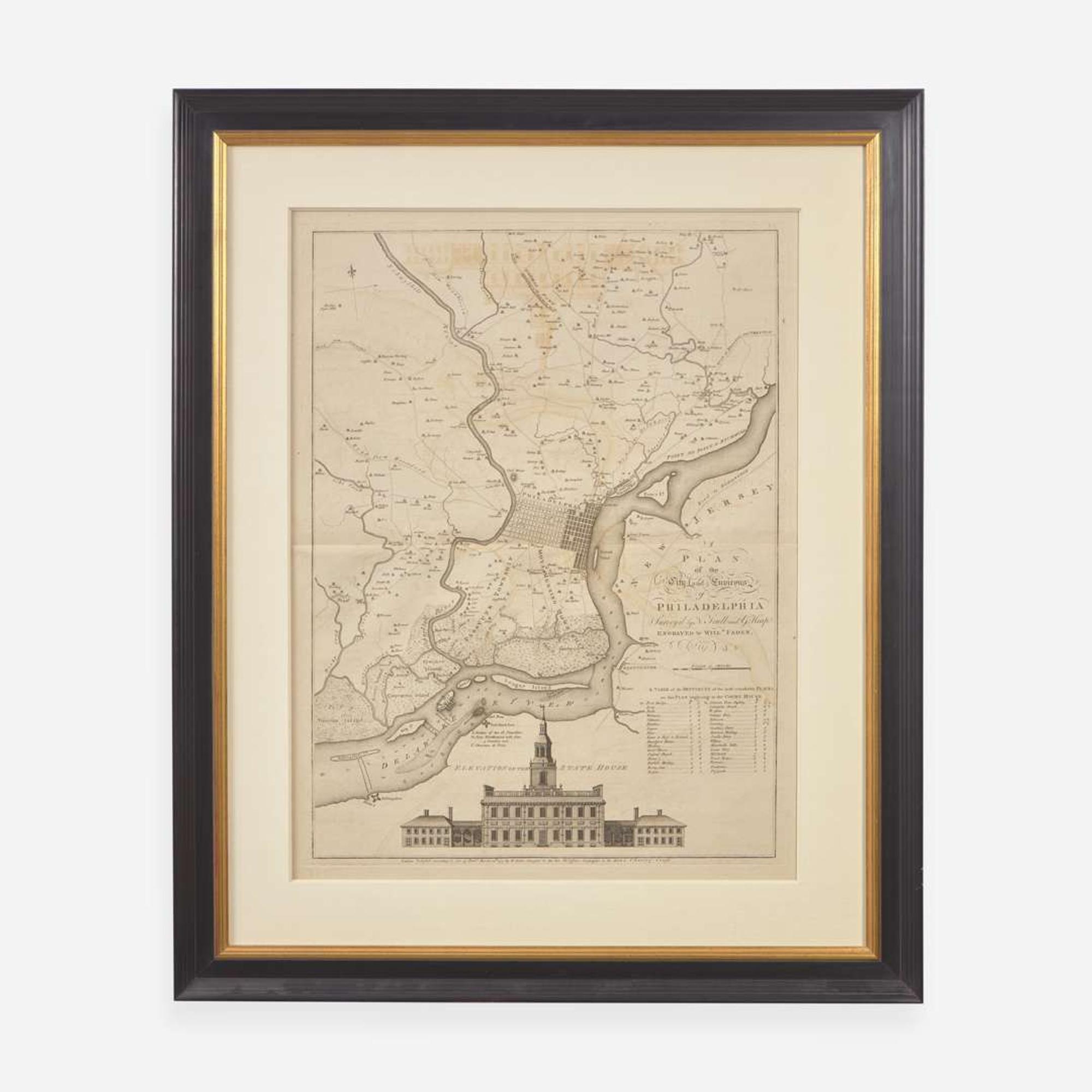 [American Revolution] Faden, William A Plan of the City and Environs of Philadelphia...
