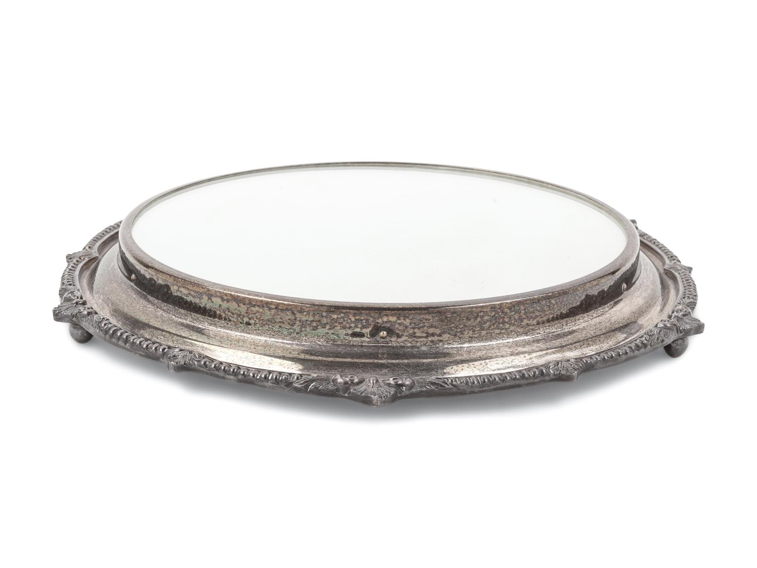 An English Silver Mounted Cut-Glass Wine Cooler and Undertray