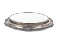 An English Silver Mounted Cut-Glass Wine Cooler and Undertray
