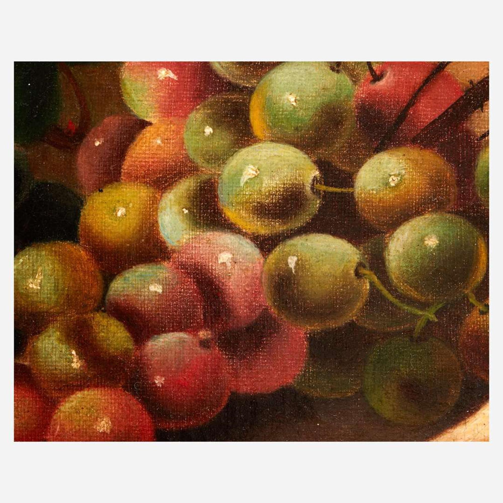 Margaretta Angelica Peale (American, 1795–1882) Still Life with Black and Green Grapes in a Plate on Tabletop