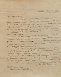 [Americana] [Webster, Daniel] Story, Joseph. Autograph Letter, signed