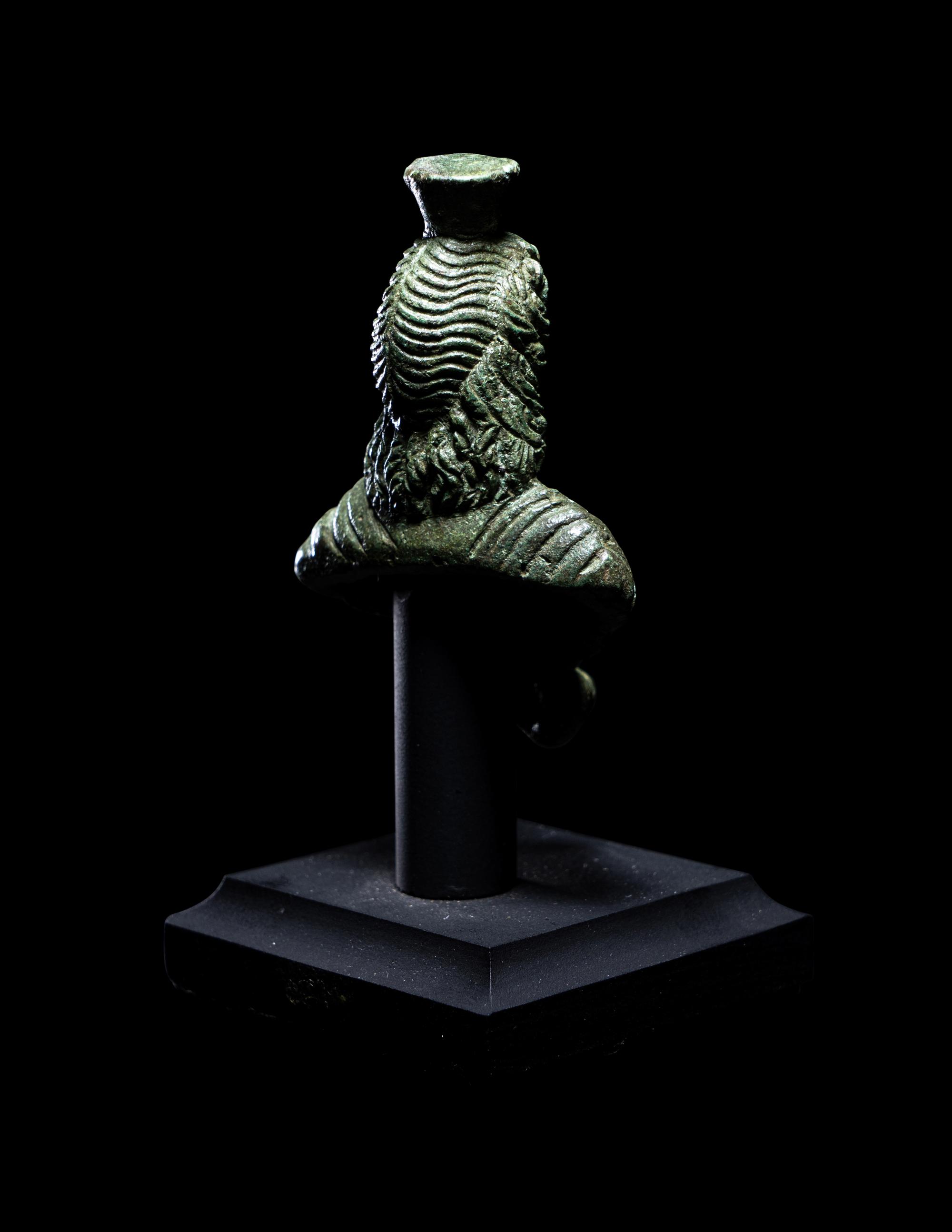 A Roman Bronze Bust of Serapis