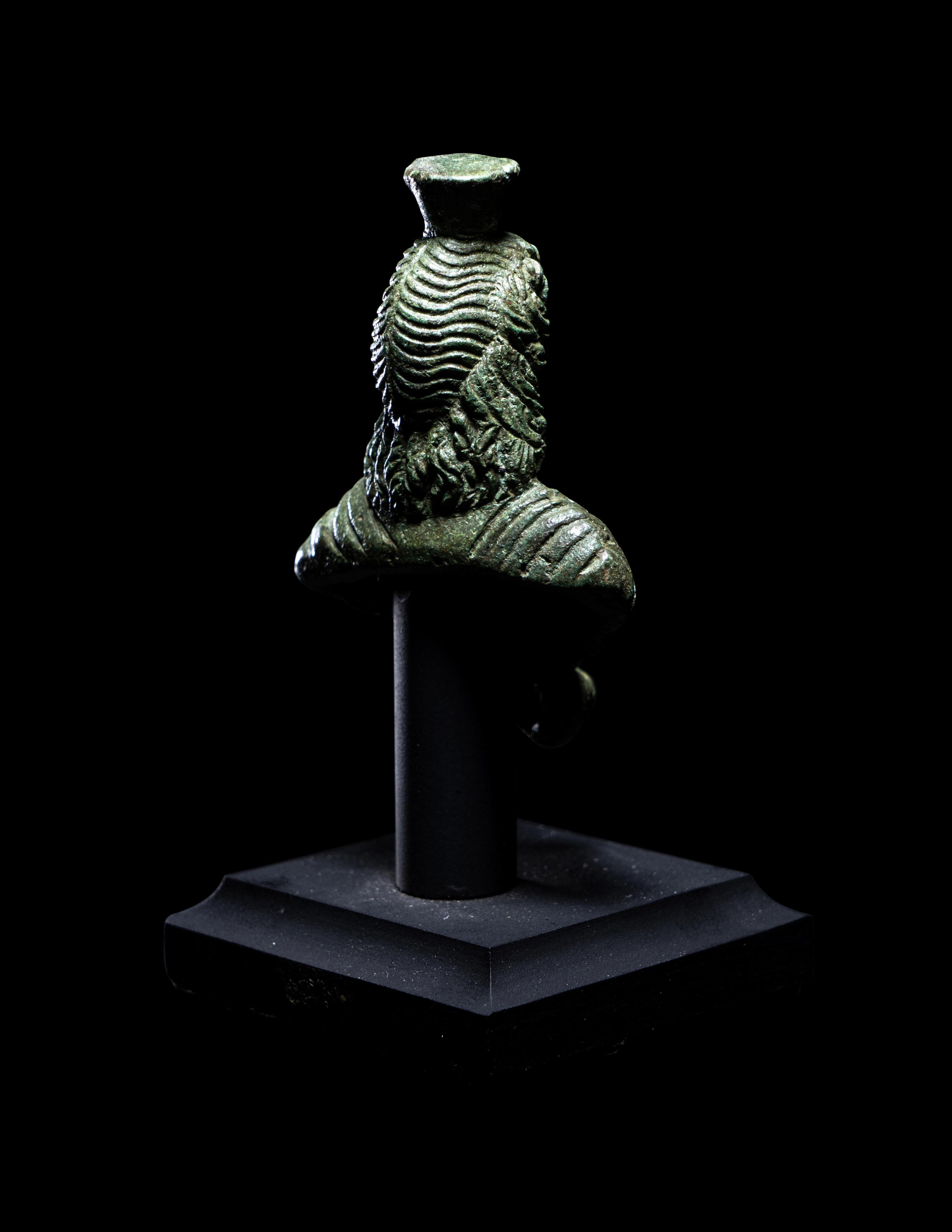 A Roman Bronze Bust of Serapis