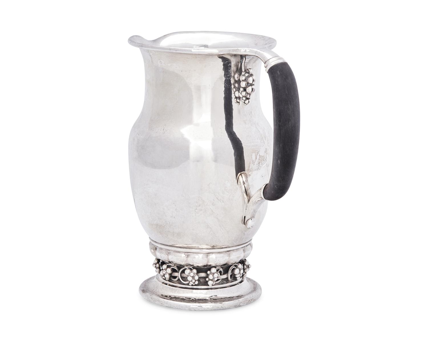 A Georg Jensen Silver Grapevine Water Pitcher
