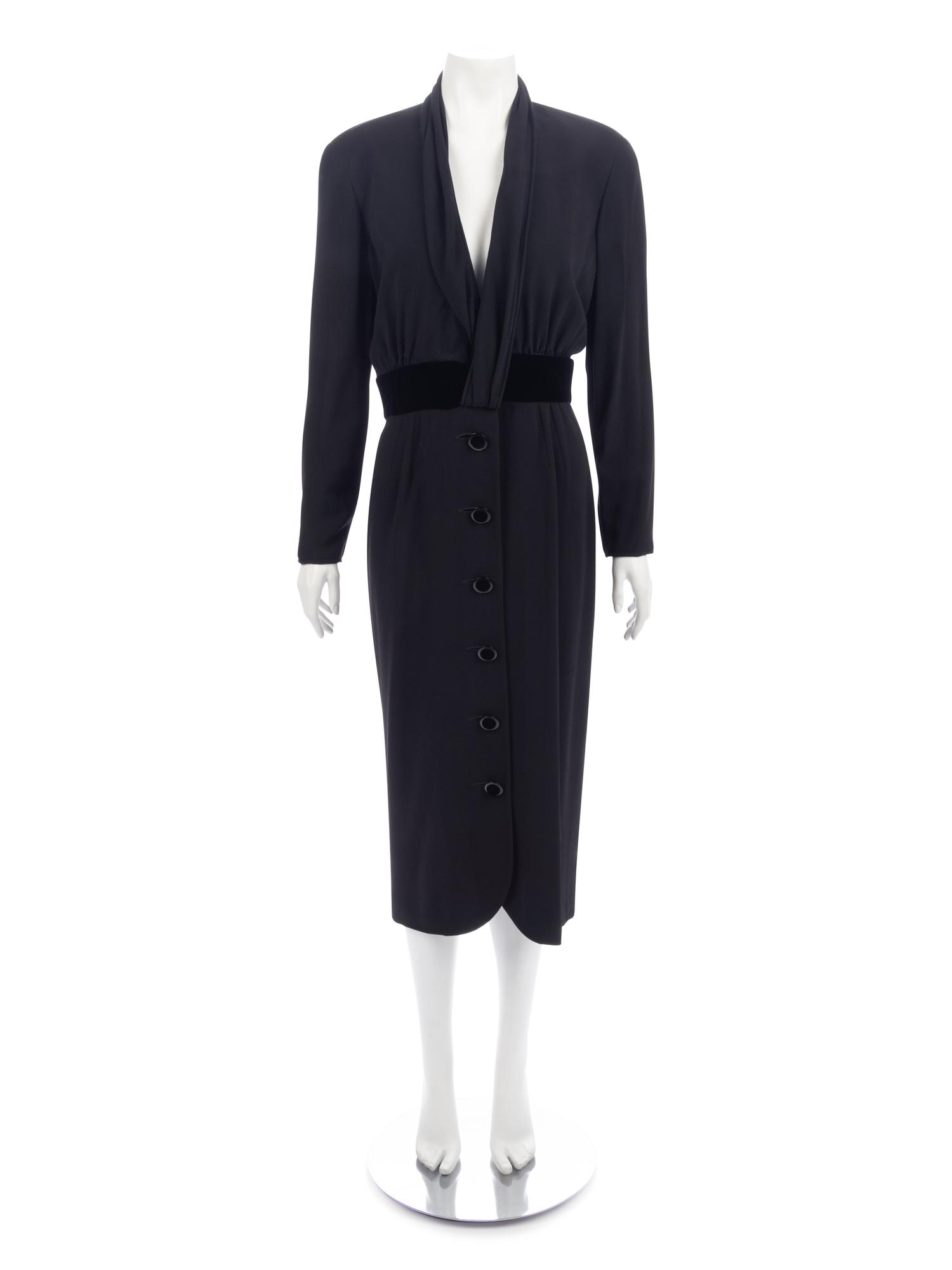 Valentino Black Dress,1980-90s