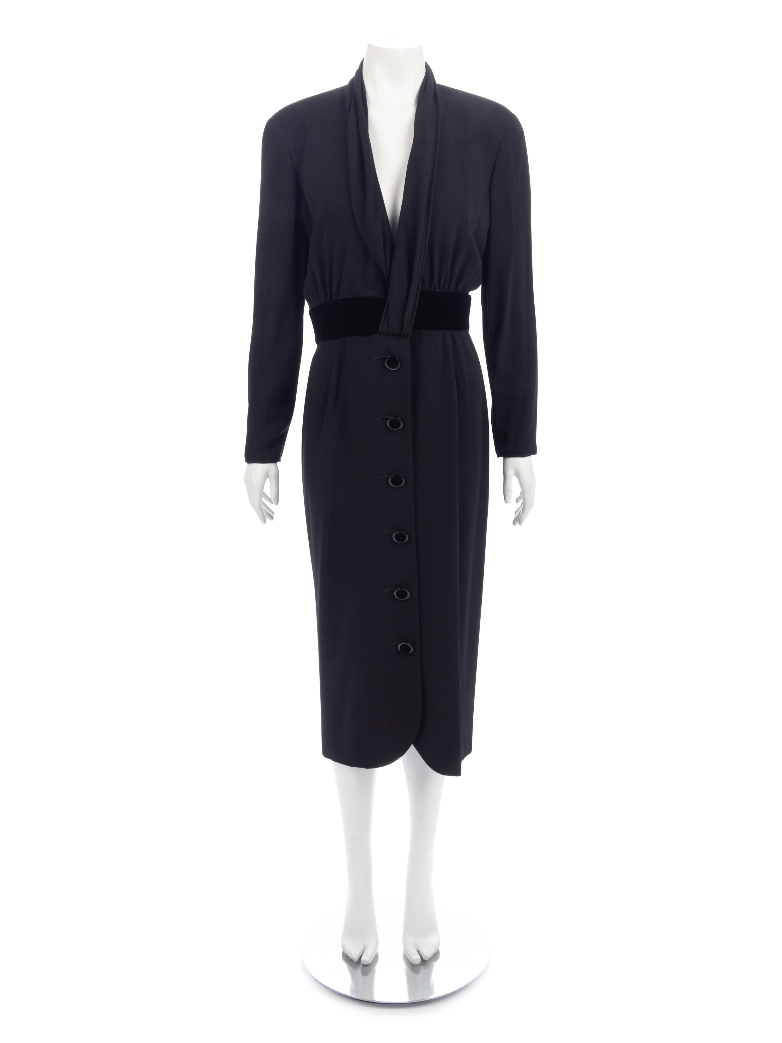 Valentino Black Dress,1980-90s