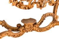 An Italian Giltwood Marble-Top Console Table