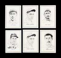 A Group of Six 1950 Callahan Baseball Cards,