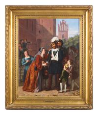 Wounded Herlouf Trolle Received by His Wife , 1832