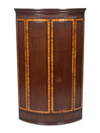 A George III Mahogany and Cross-banded Hanging Corner Cabinet — 19TH CENTURY