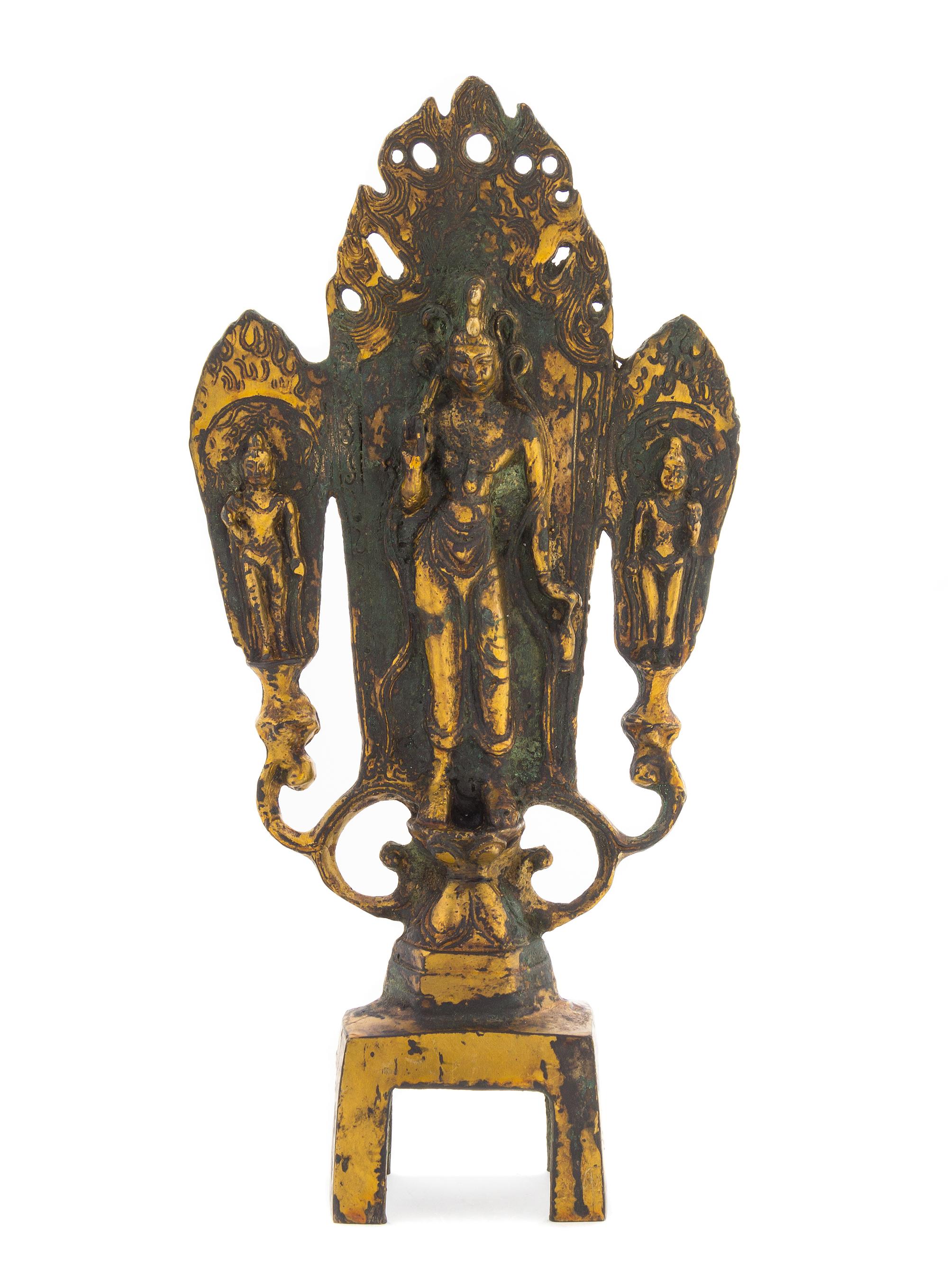 A Gilt Bronze Figural Group Height 9 1/4 inches.