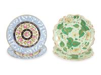 Two Pairs of English Porcelain Plates