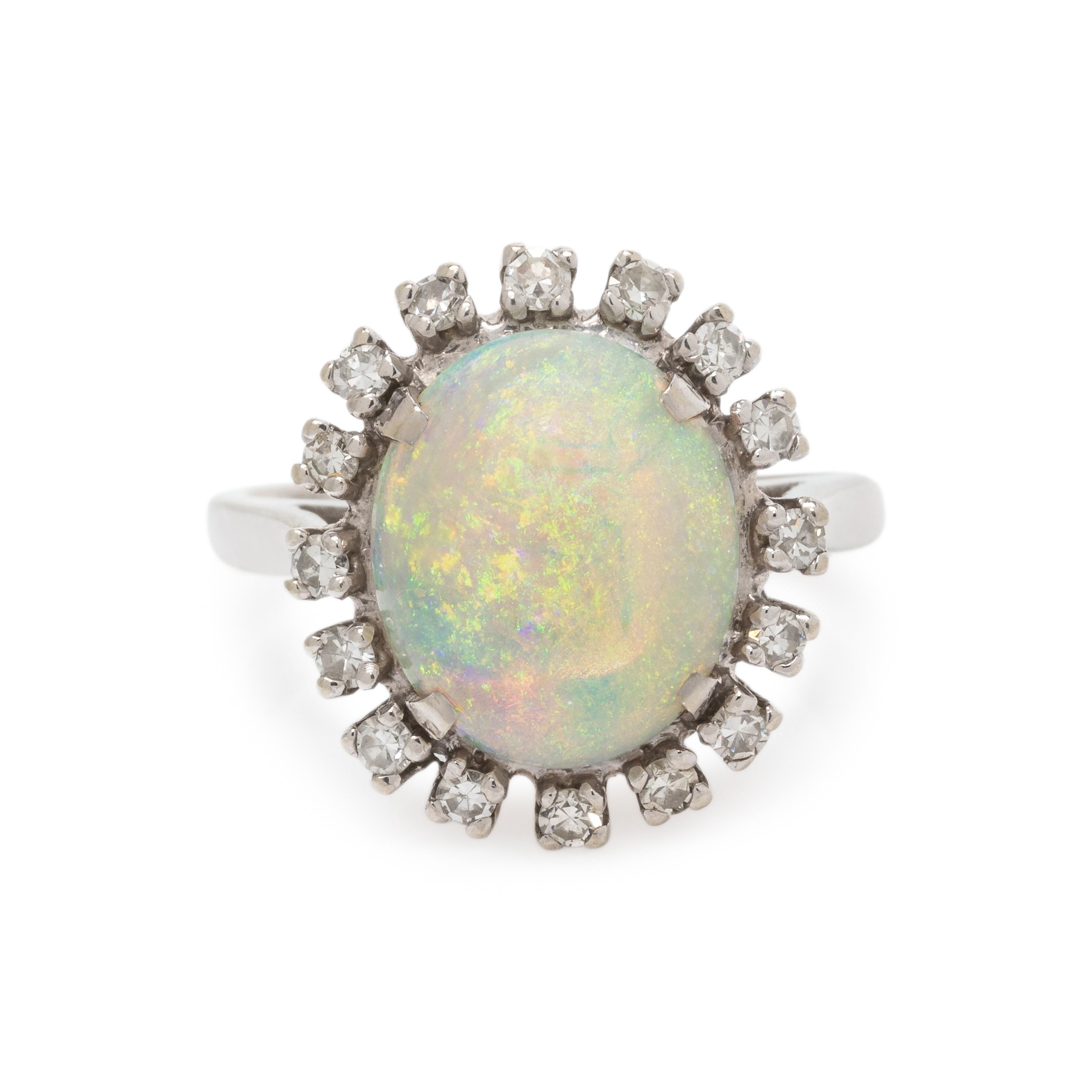 OPAL AND DIAMOND RING