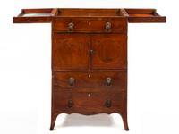 A George III Style Mahogany Side Cabinet, Height 37 x width 23 3/8 x depth 18 1/2 inches.