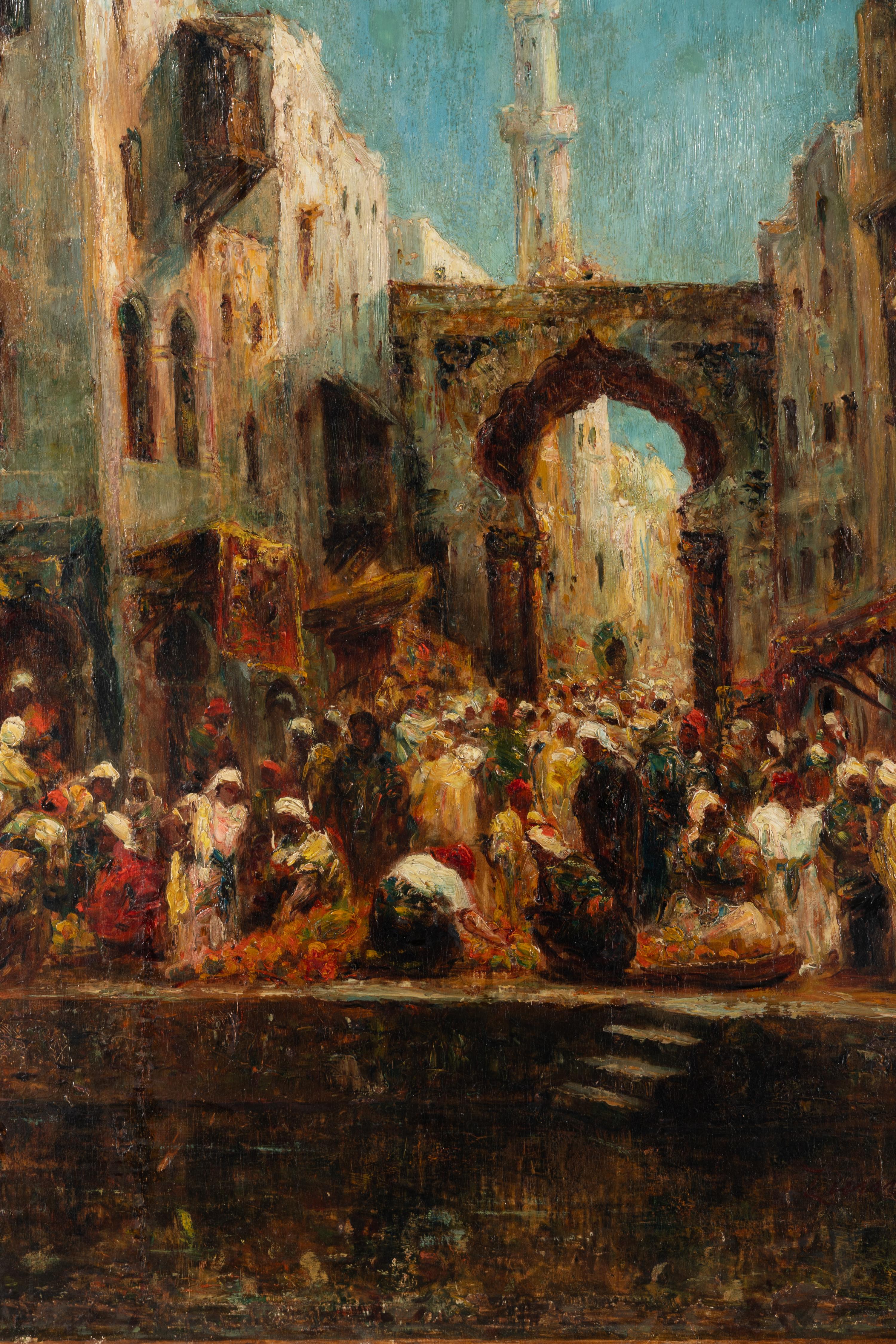 Félix Ziem (French, 1821-1911) — Street in North Africa