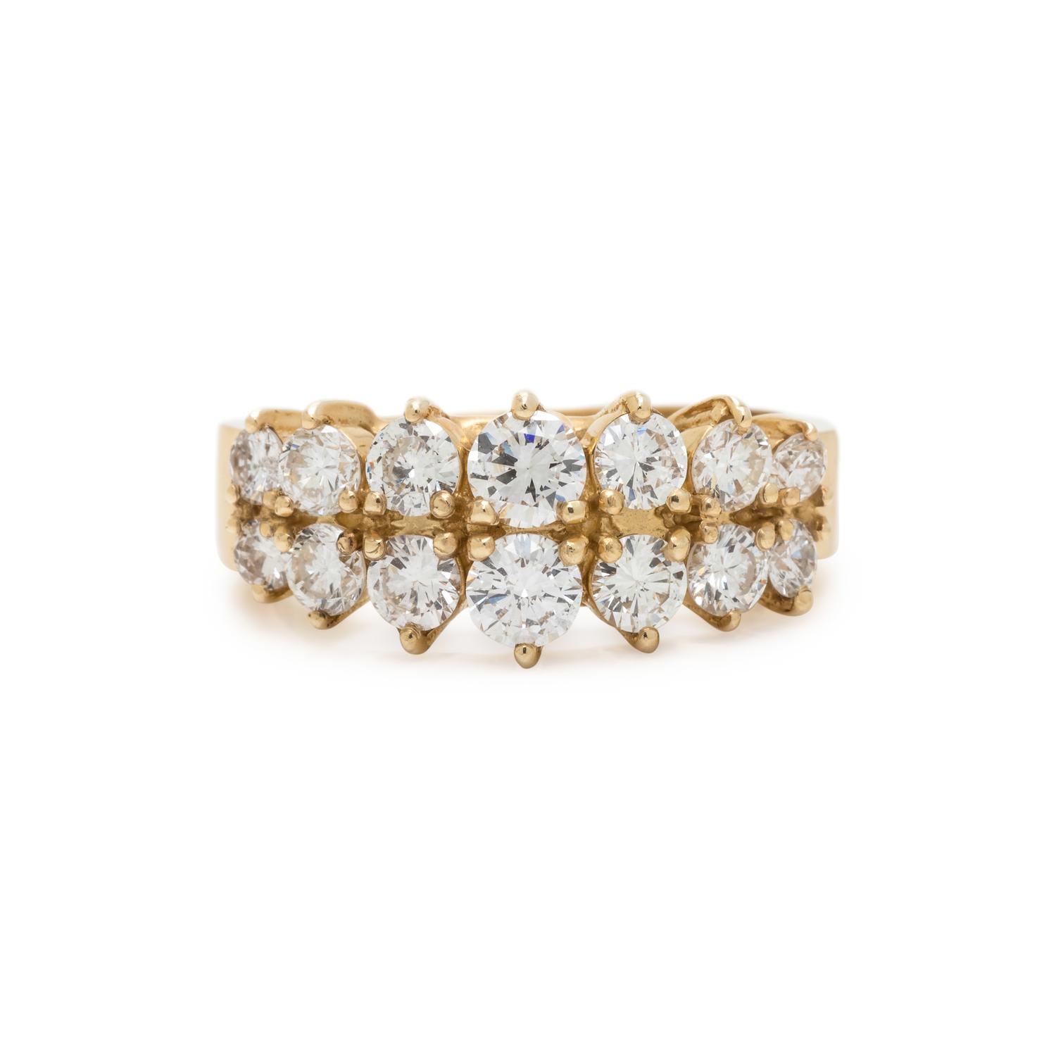 YELLOW GOLD AND DIAMOND RING