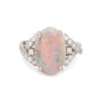OPAL AND DIAMOND RING