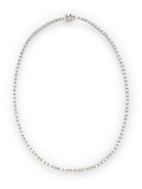 DIAMOND AND WHITE GOLD LINE NECKLACE