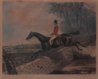 A Group of Four Hunting Themed Engravings Largest 20 3/4 x 27 inches.