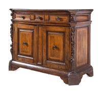 An Italian Baroque Walnut Serving Cabinet