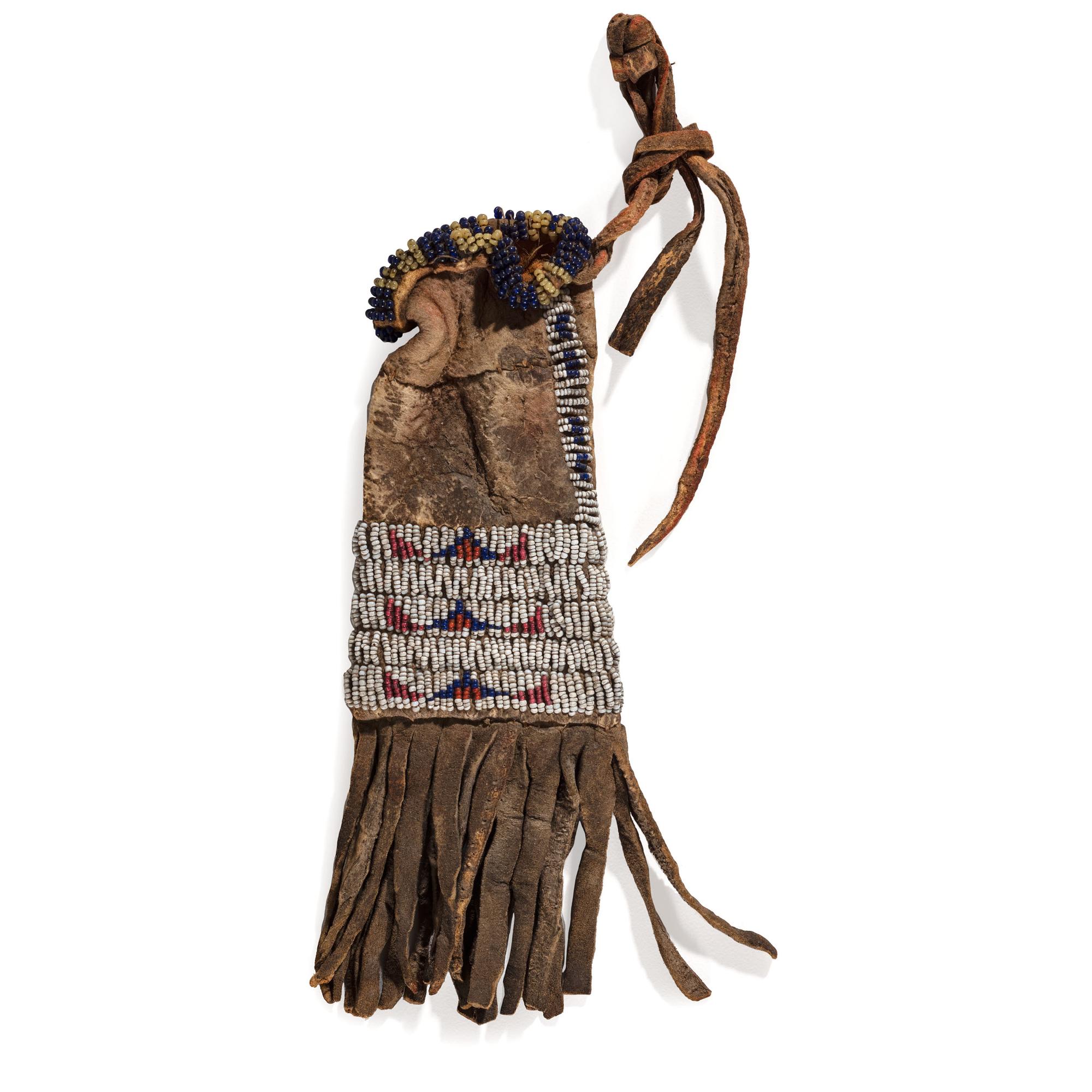 Central Plains Beaded Hide Paint Pouch