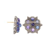 TANZANITE AND DIAMOND EARRINGS