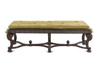 A Louis XIV Style Painted Bench