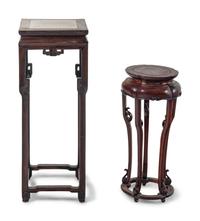 Two Chinese Hardwood Side Stands