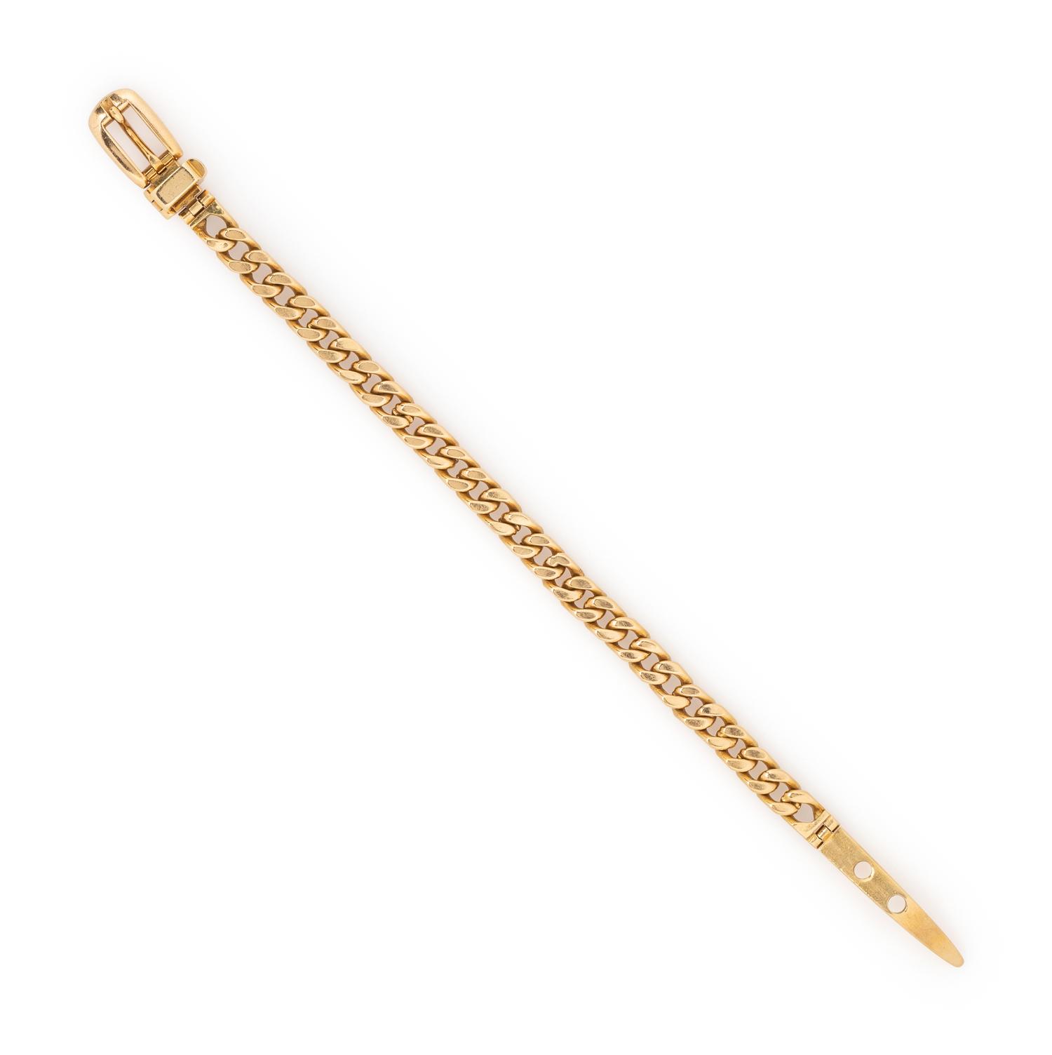 GUCCI, YELLOW GOLD BELT MOTIF BRACELET