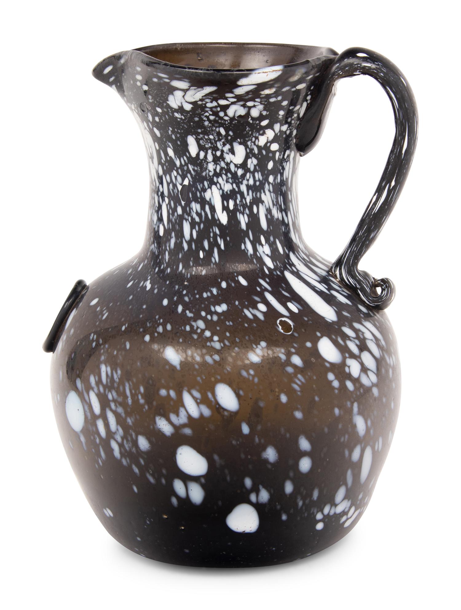 An English or Scottish Nailsea-Style Glass Jug
