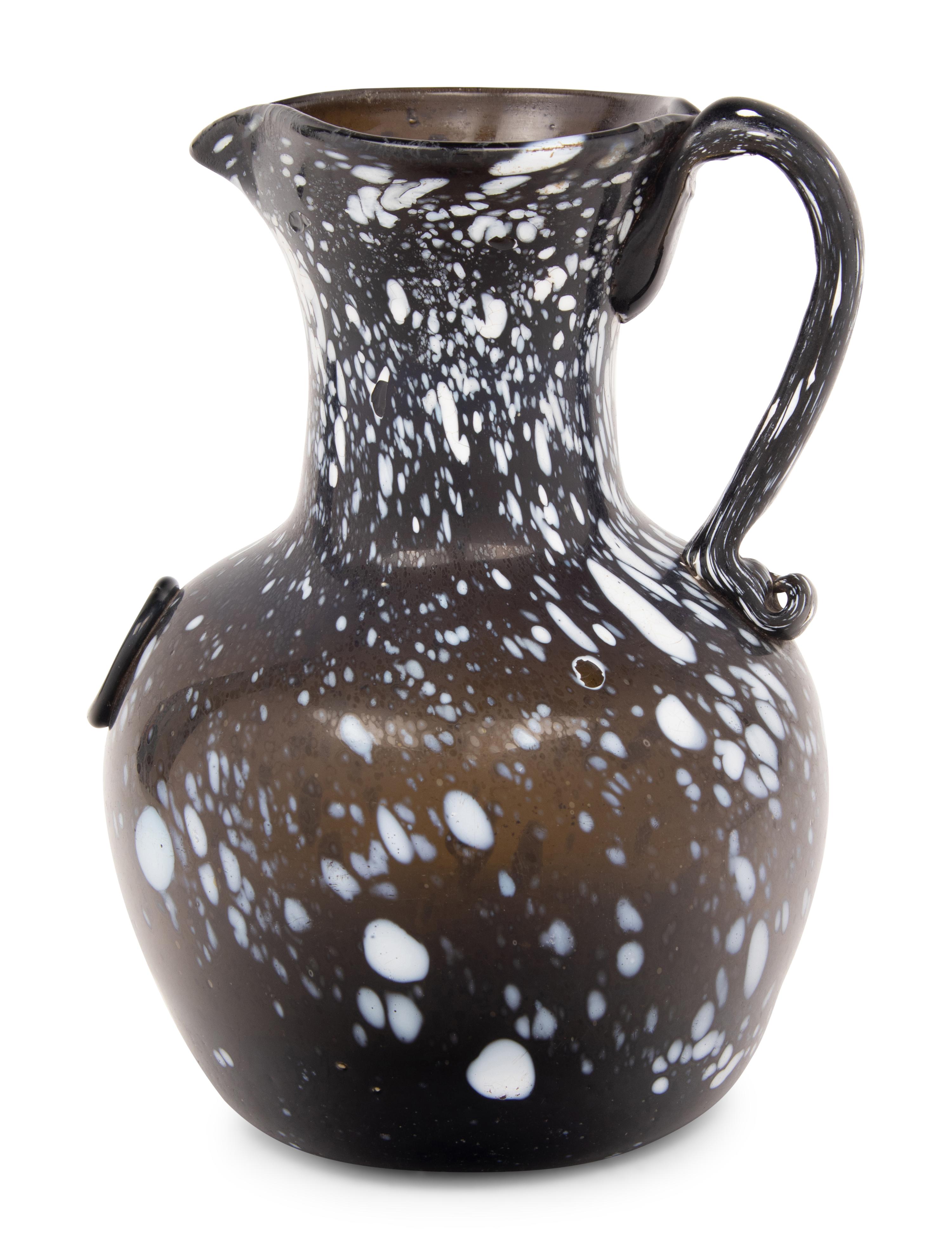 An English or Scottish Nailsea-Style Glass Jug