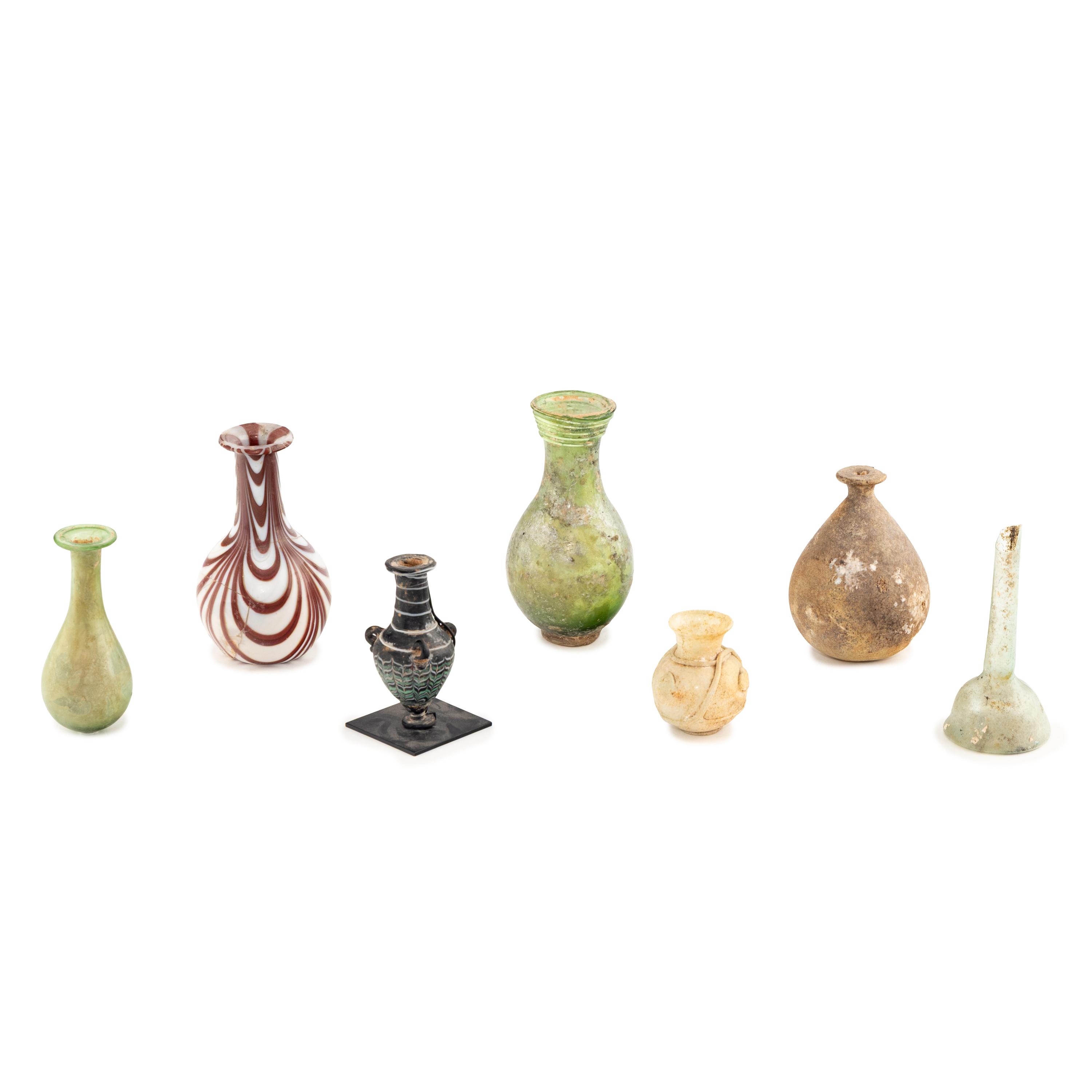 Seven Greco-Roman Style Glass Vessels