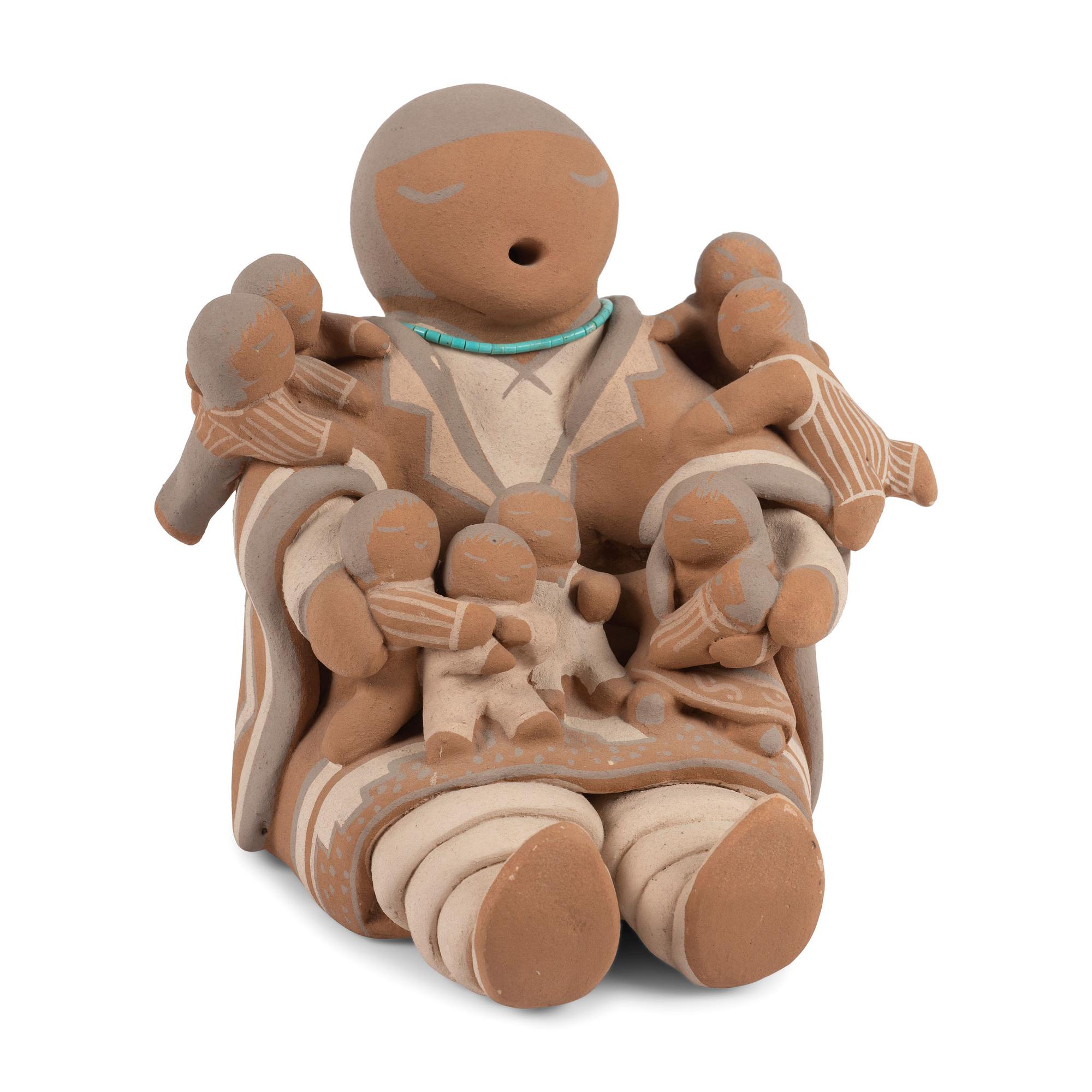 Pottery Storyteller, with Eight Children