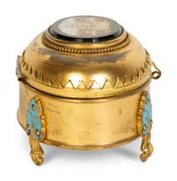 An Italian Micromosaic and Gilt Metal Trinket Box
