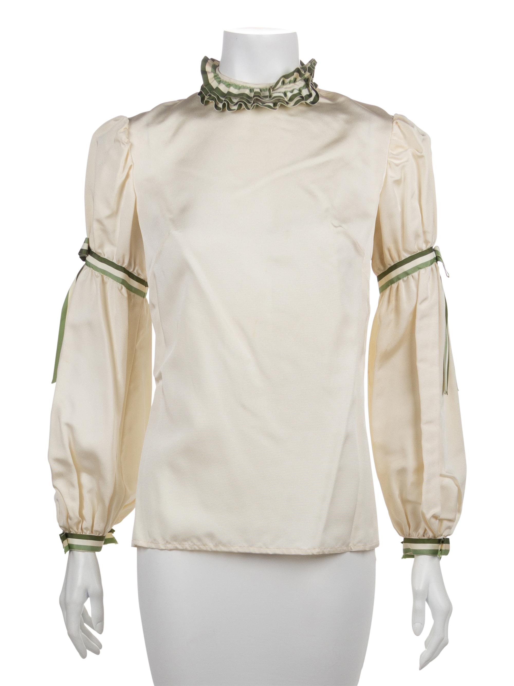 Four High Neck Blouses, Late 1960s-1980s