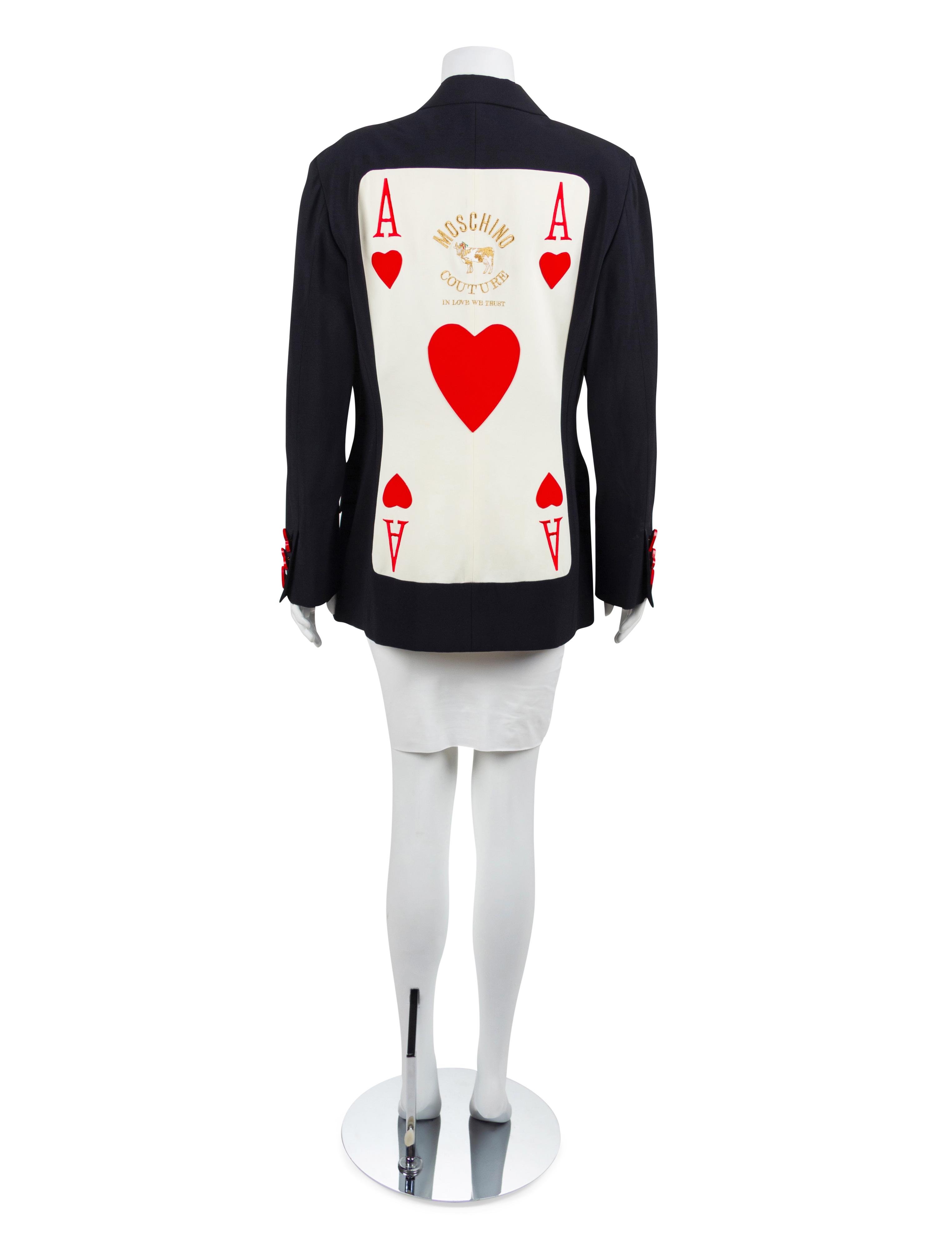 Moschino Couture Playing Card Jacket, 1989