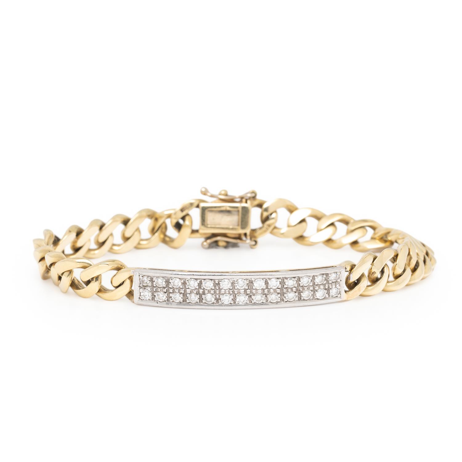Diamond and Yellow Gold Bracelet