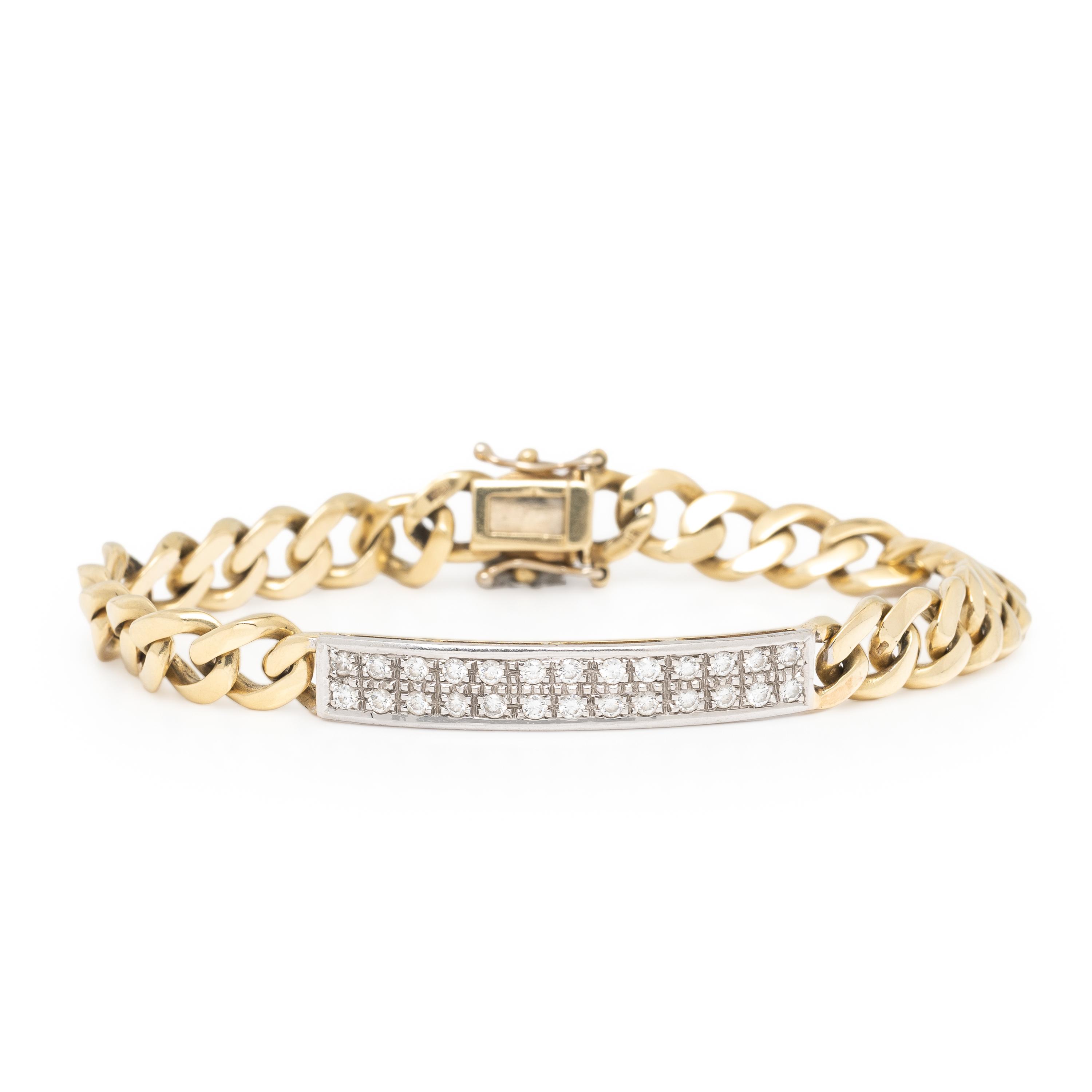 Diamond and Yellow Gold Bracelet