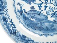 Three Chinese Export Blue and White Porcelain Plates