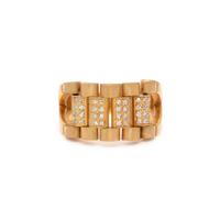 YELLOW GOLD AND DIAMOND PINKY RING