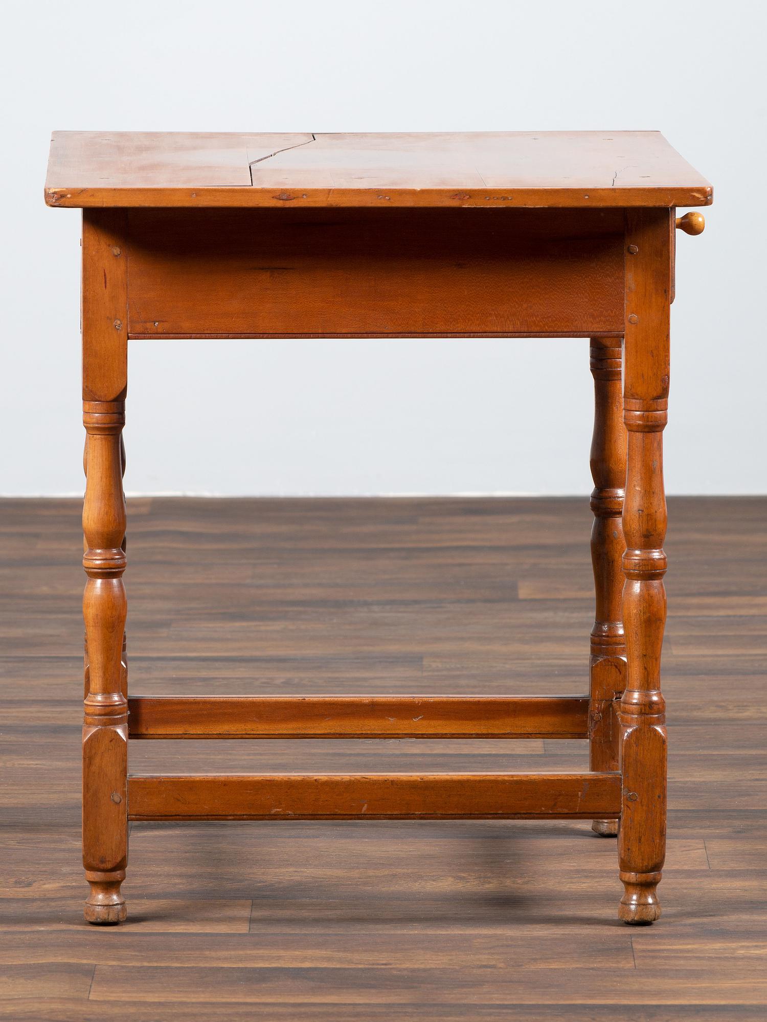 A William and Mary Cherrywood One-Drawer Tavern Table