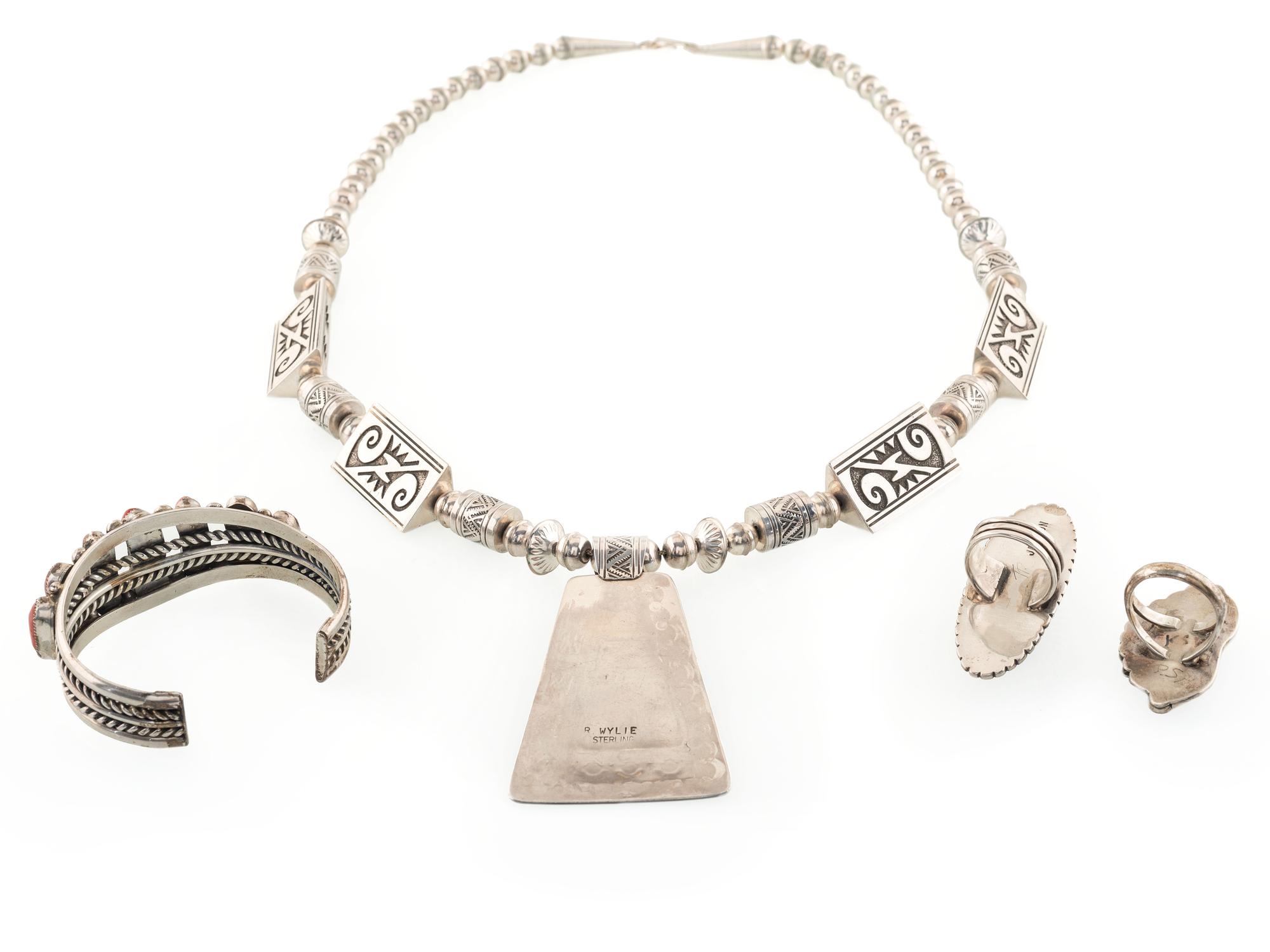 Navajo Silver and Coral Jewelry
