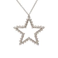 TIFFANY & CO., PLATINUM AND DIAMOND STAR PENDANT NECKLACE