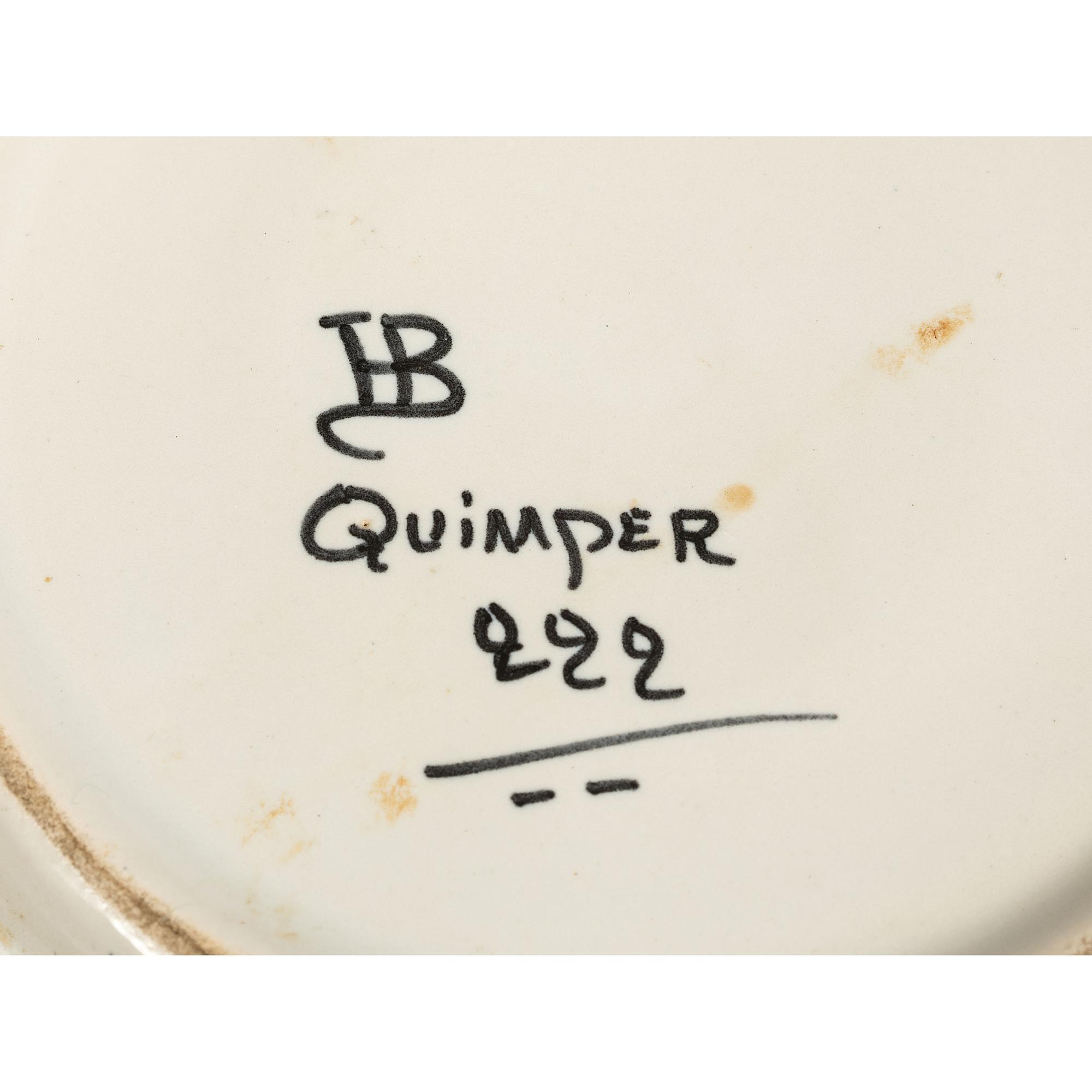 A Group of Quimper Faience Table Articles